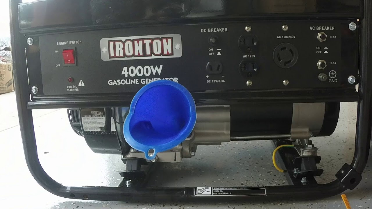 Where is the ironton 4000 generator engine key switch located diagram